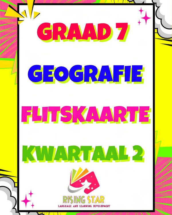 Graad 7: Kwartaal 2 - Geografie Flitskaarte