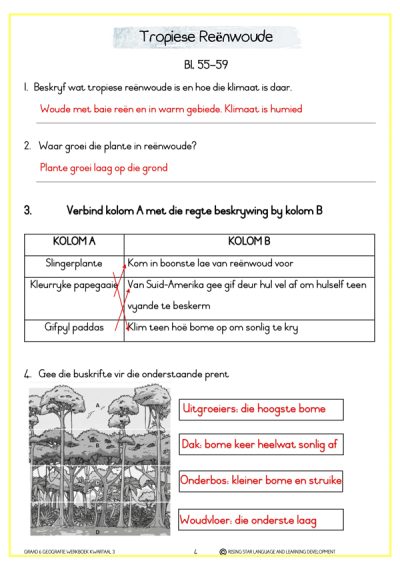Graad 6 Geografie Werkboek en Memo Kwartaal 3 - Image 2