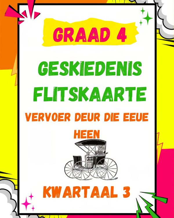 Graad 4: Kwartaal 3 - Geskiedenis Flitskaarte