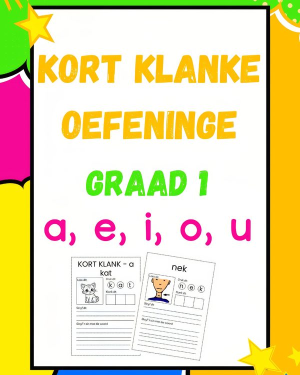 Graad 1: Kort Klanke Oefenboek
