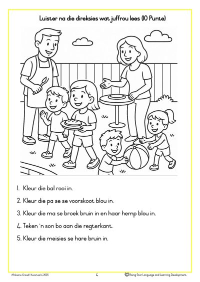 Graad 1 Afrikaans HT Assessering Kwartaal 4 - Image 5